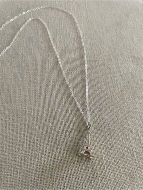 Eiffel Tower Pendant Necklace - Sterling silver 18” Women's Jewelry vintage chrm